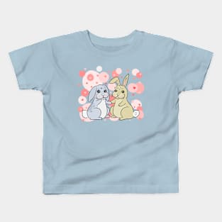 Bunny couple in love Kids T-Shirt